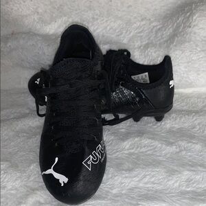 Puma FUTURE Black Cleats with White Logo